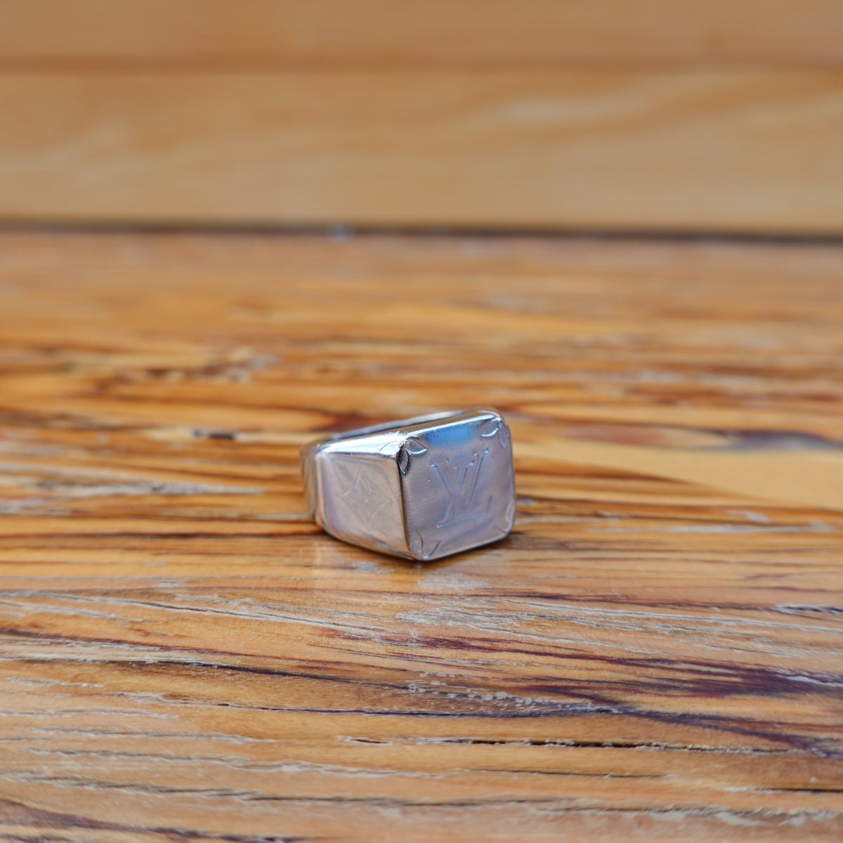 Louis Vuitton Monogram Signet Ring - Size 9