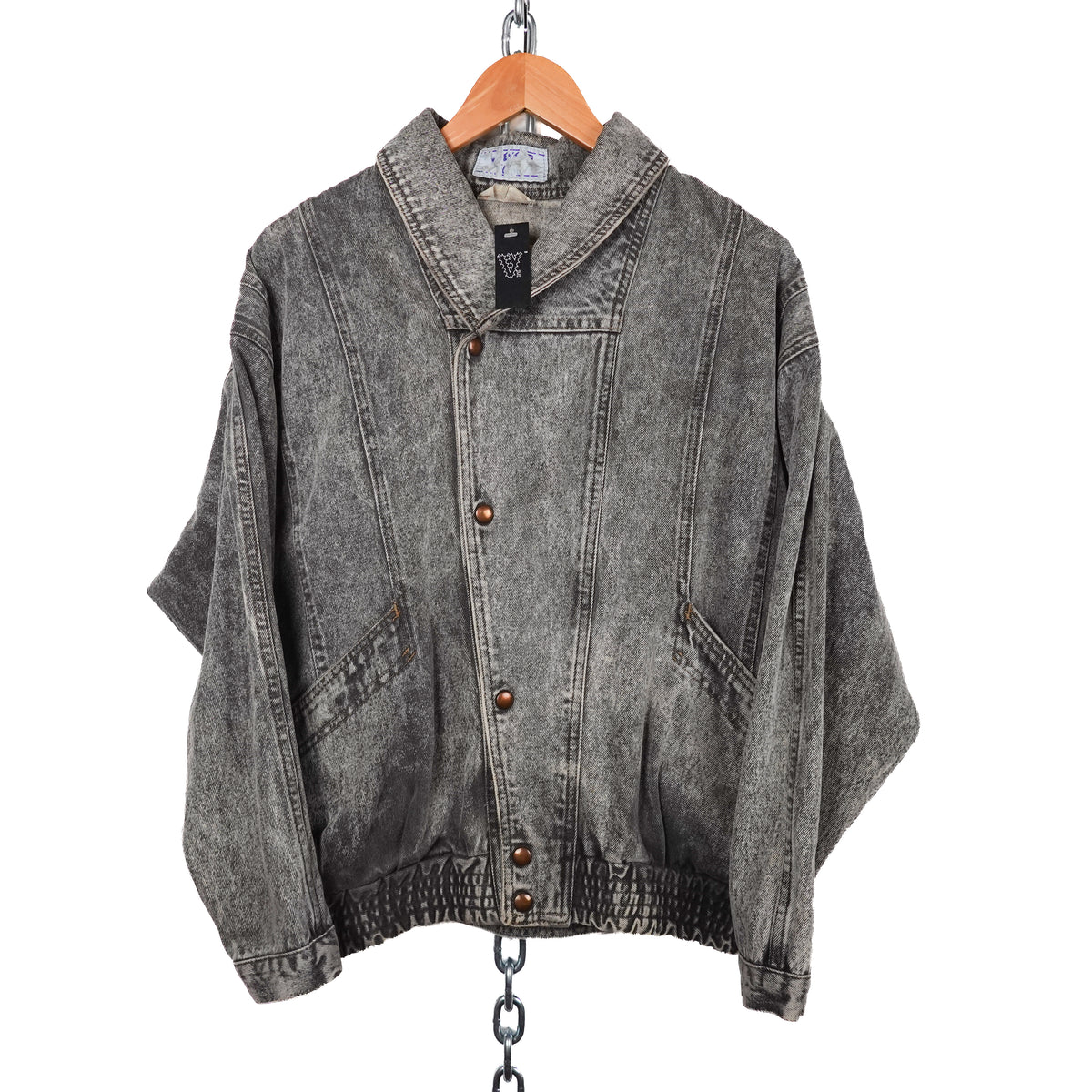Vintage Grey Denim Jacket - Size S