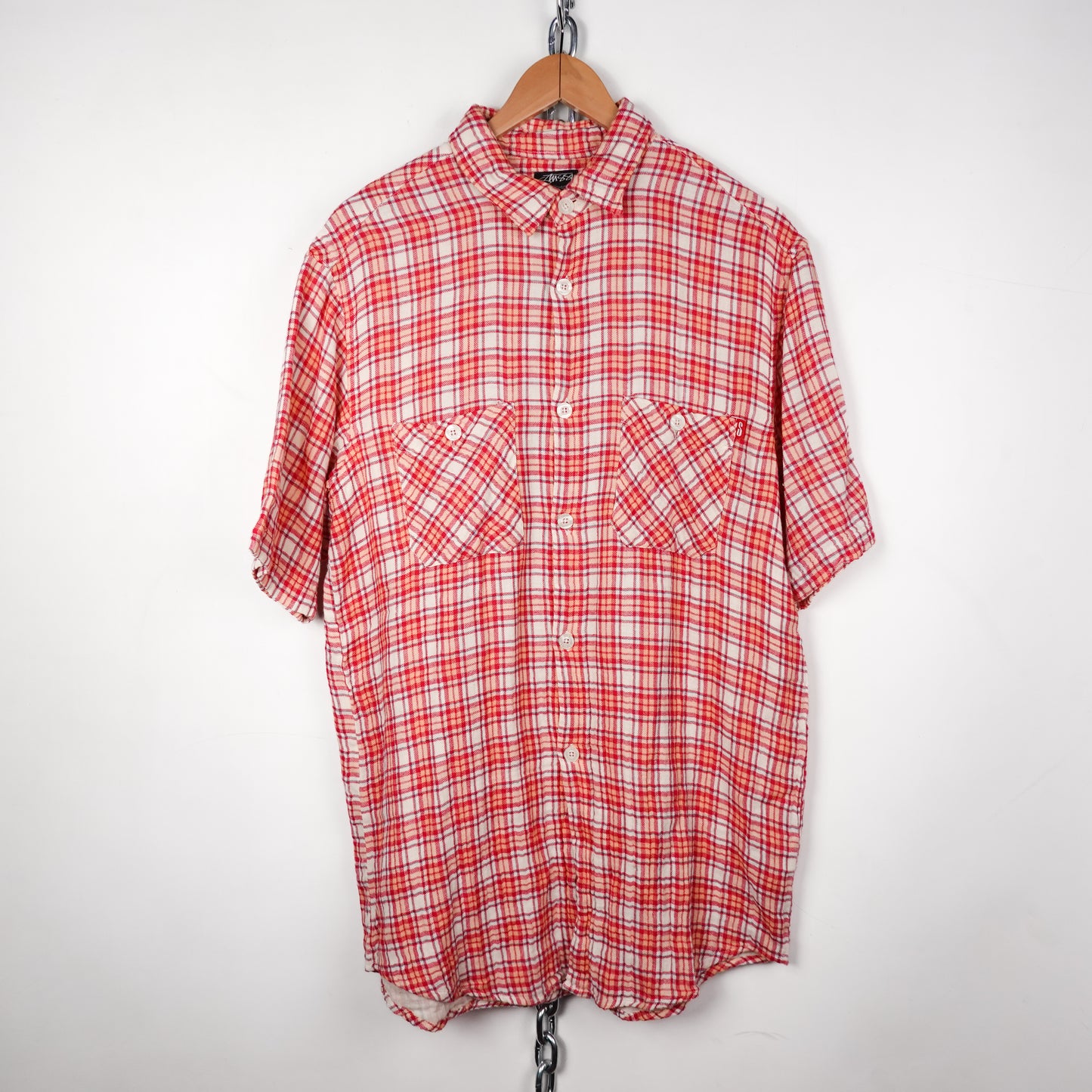 Vintage Stussy Plaid Button Up - Size L
