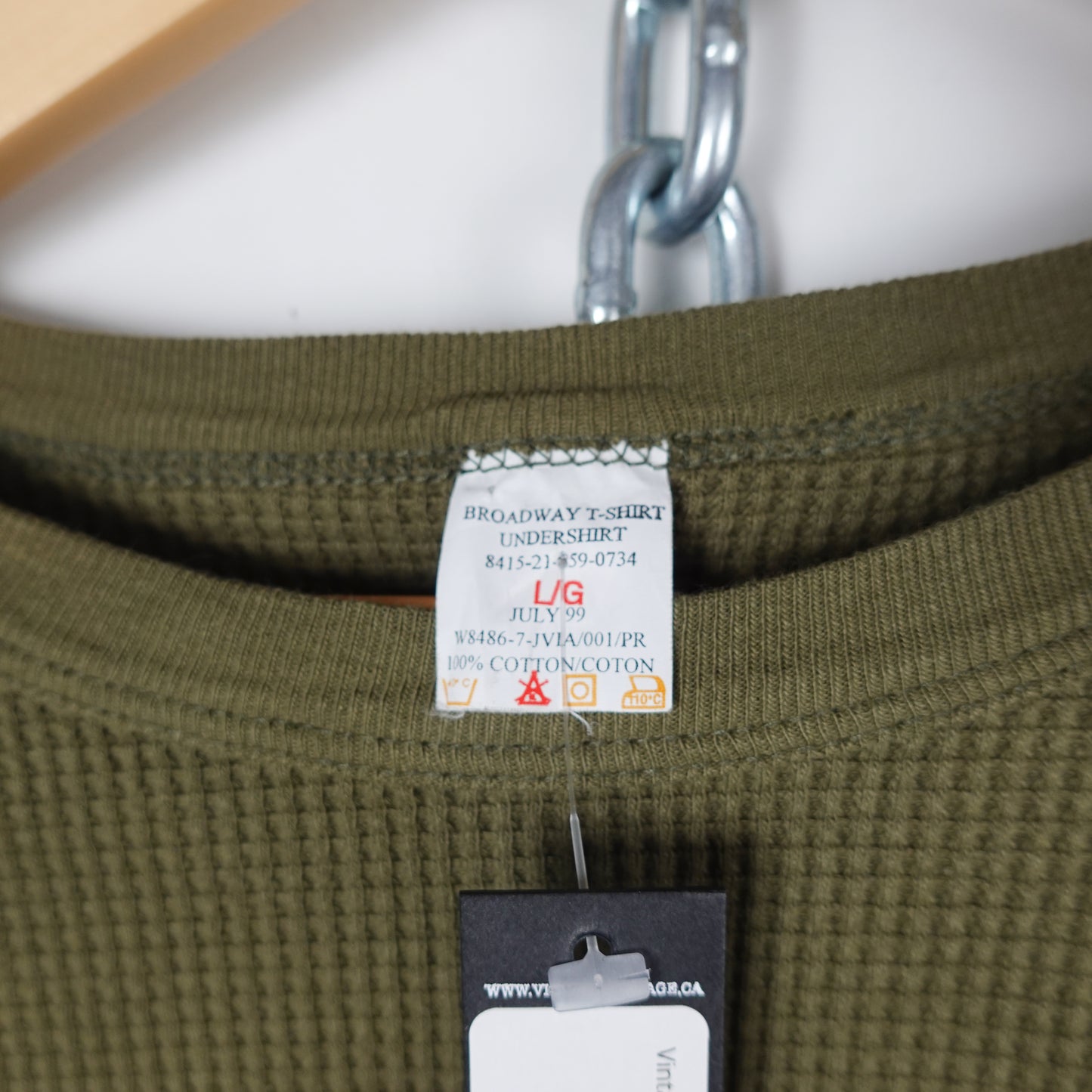 Vintage Green Thermal LS - Size L