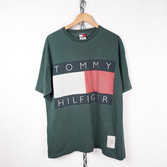 Vintage Tommy Hilfiger Big Logo Tee - Size XXL