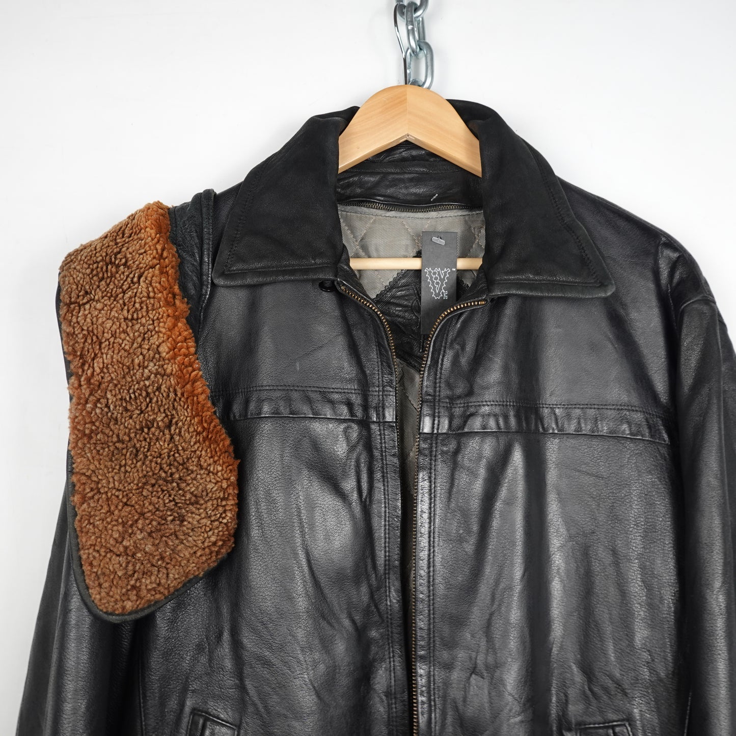 Vintage YSL Leather Jacket - Size L