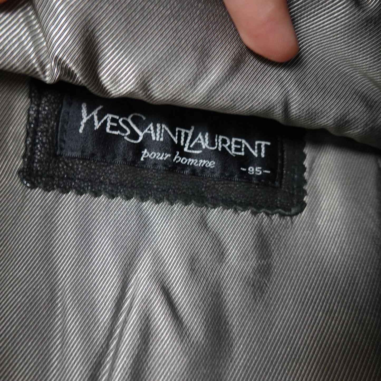 Vintage YSL Leather Jacket - Size L