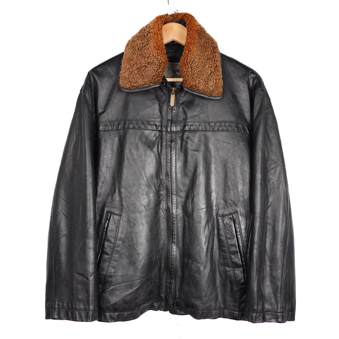Vintage YSL Leather Jacket - Size L