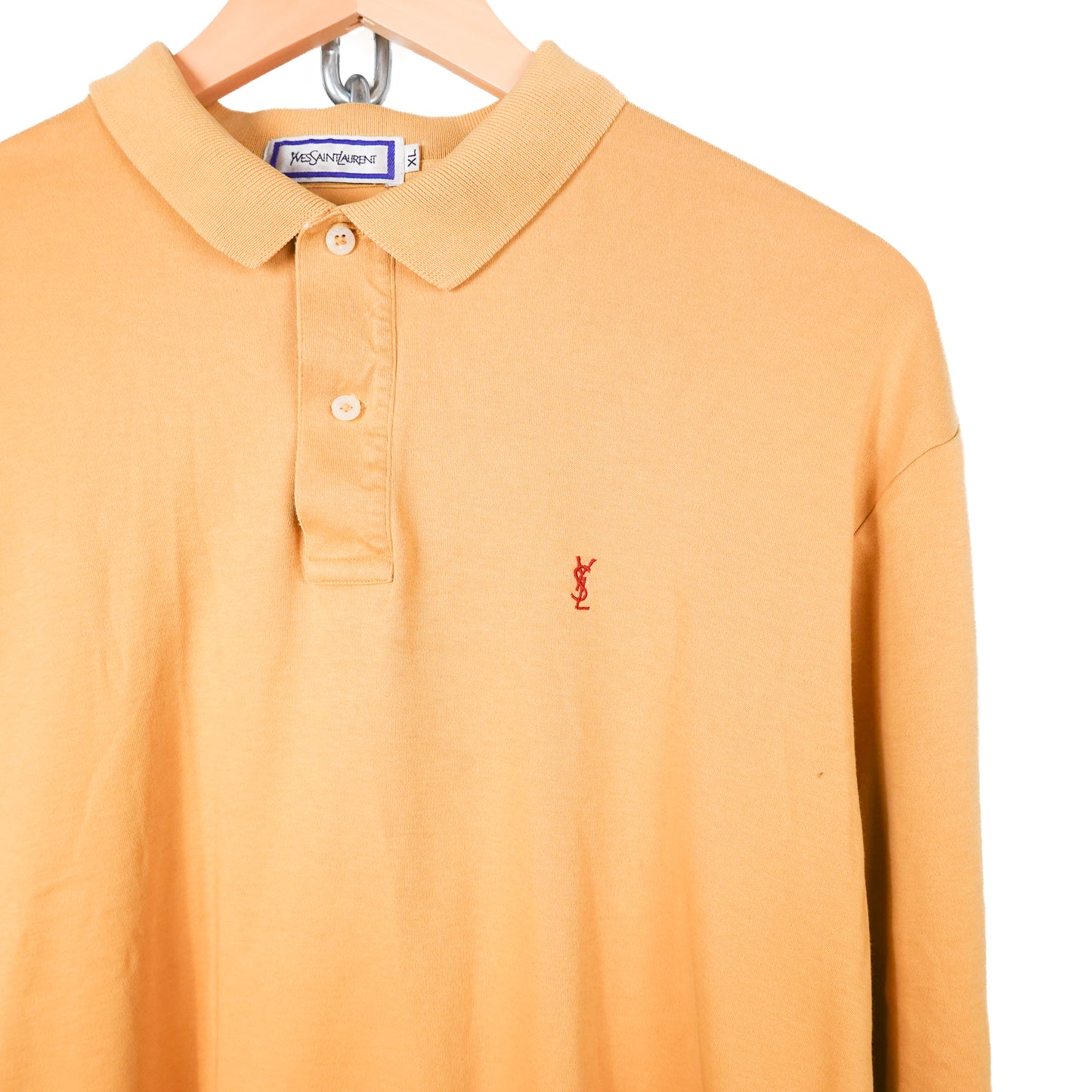 Vintage YSL Yellow LS Polo - Size XL