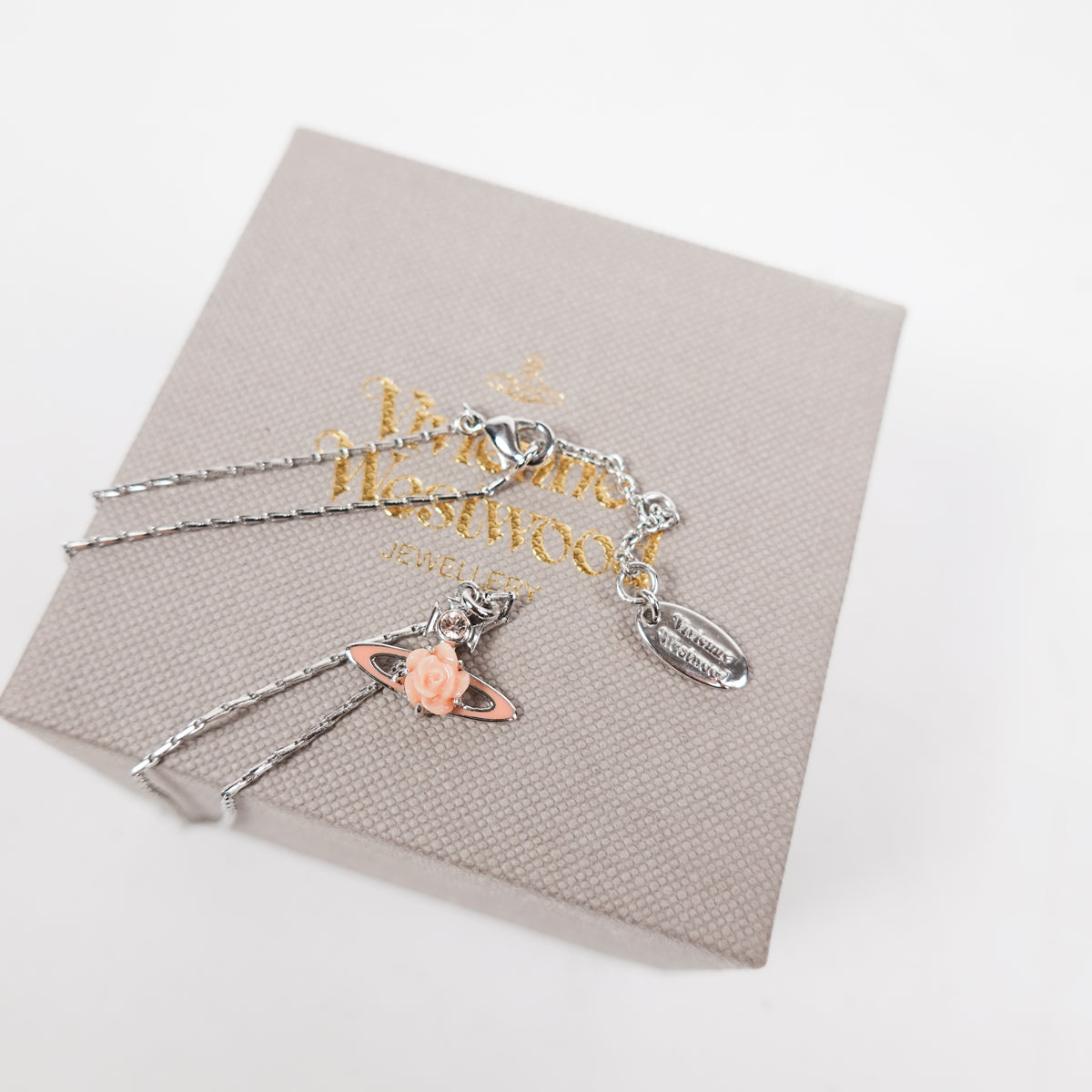 Vivenne Westwood Saturn Rose Orb Necklace