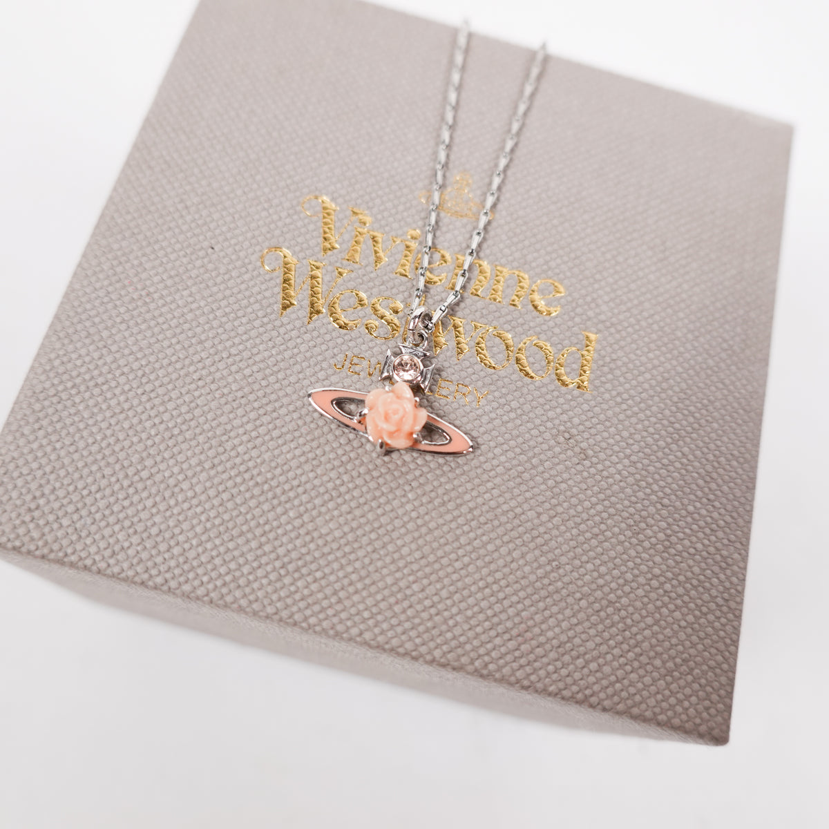 Vivenne Westwood Saturn Rose Orb Necklace