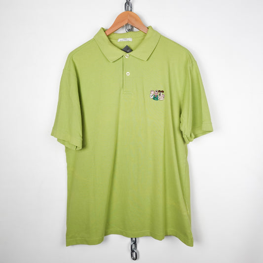 Vintage Wallace & Gromit Lime Polo Shirt - Size XL