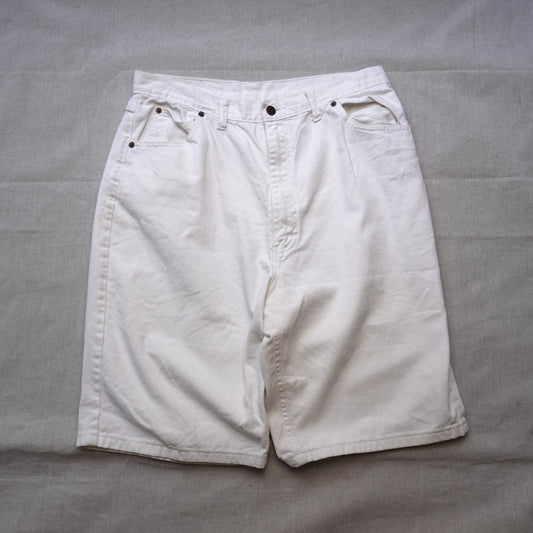 Vintage White Jean Shorts - Size 32