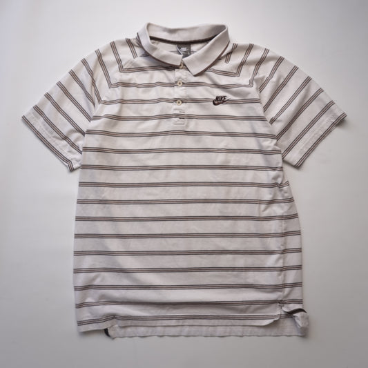 Y2K Nike Stripped Polo - Size XL