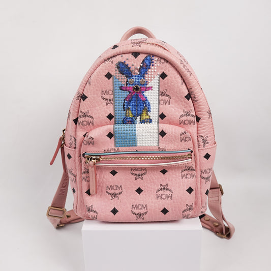 MCM Visetos Small Studded Stark Rabbit Backpack