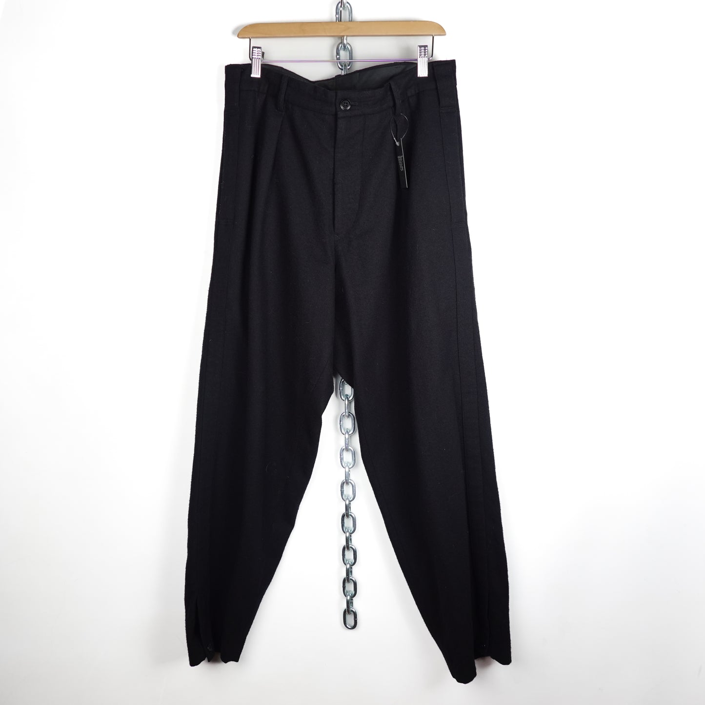 Yohji Yamamoto Pleated Wool Trousers - Size 33 Front Photo