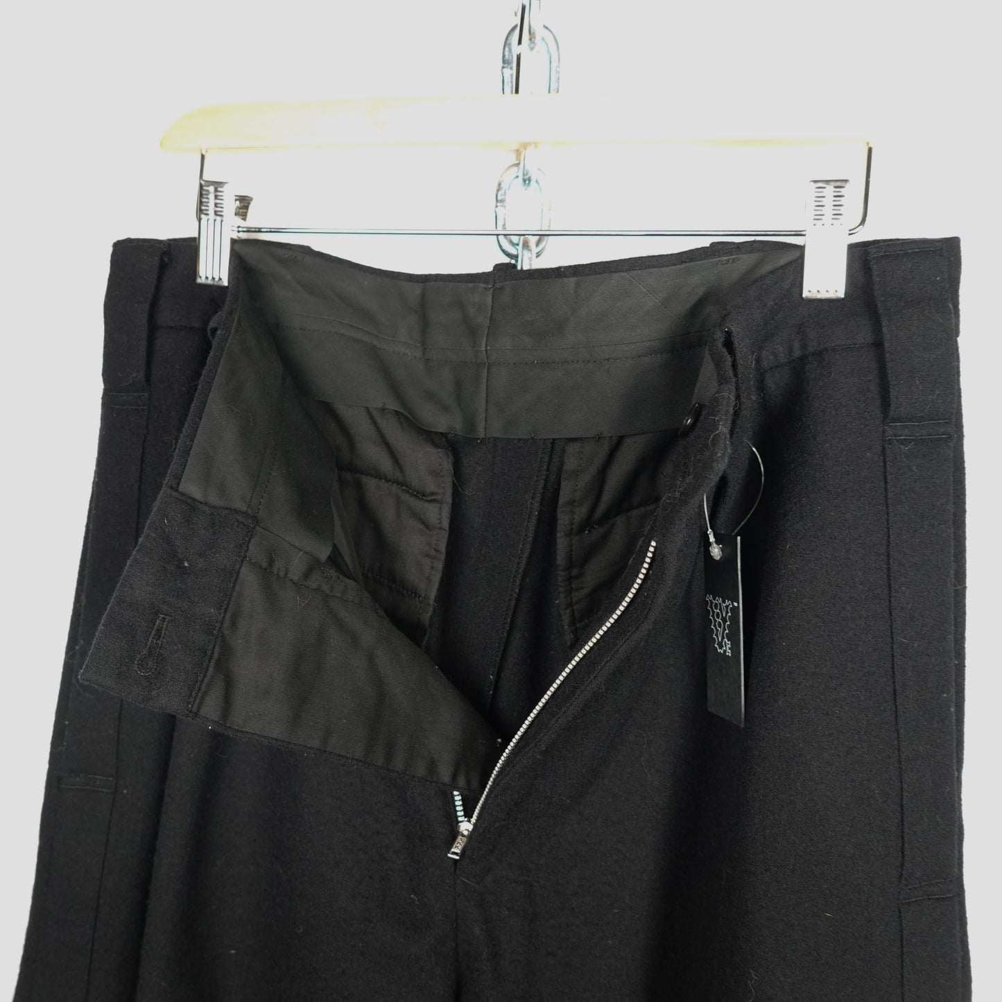 Yohji Yamamoto Pleated Wool Trousers - Size 33 Waist Close Up Photo