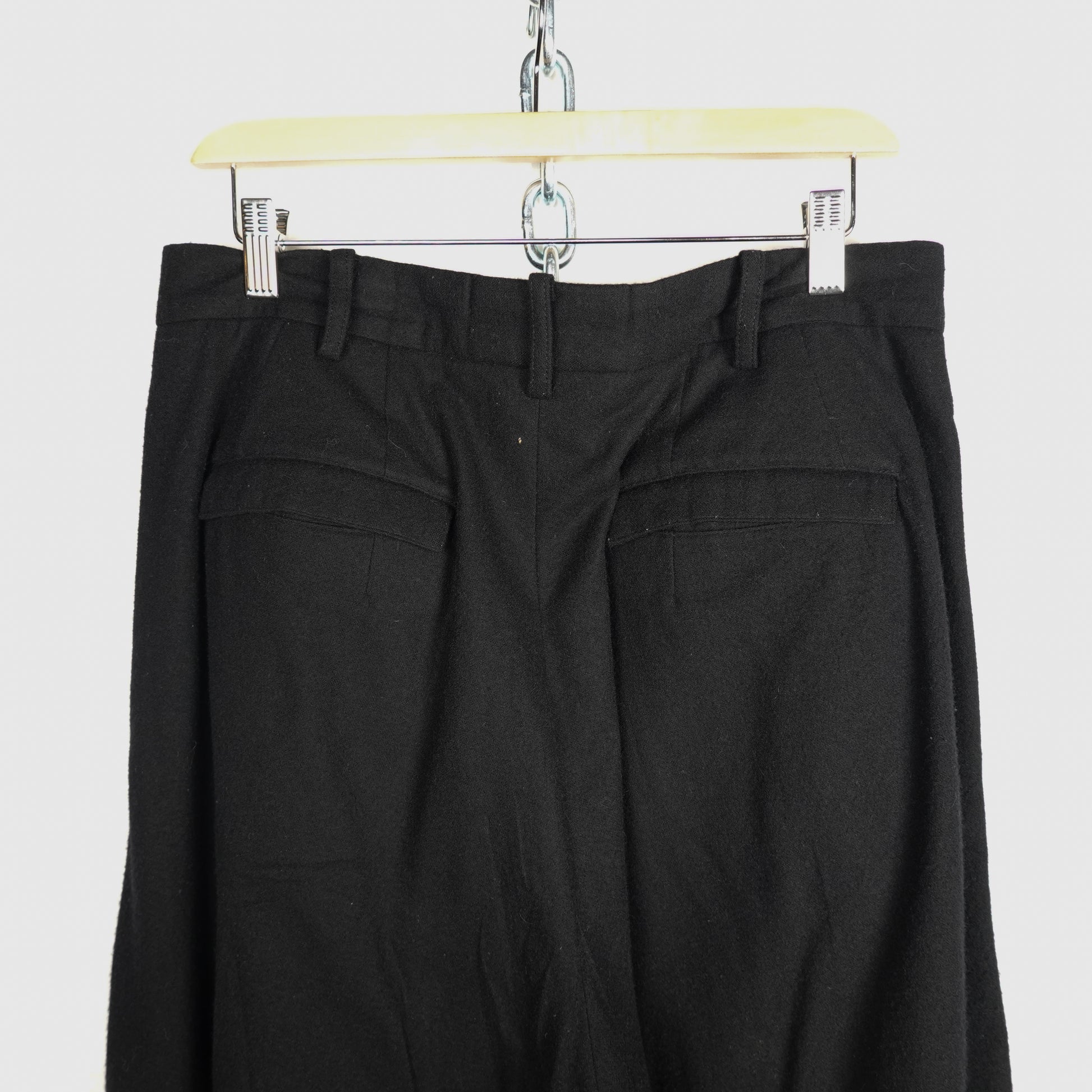 Yohji Yamamoto Pleated Wool Trousers - Size 33 Back Pockets Detail Photo