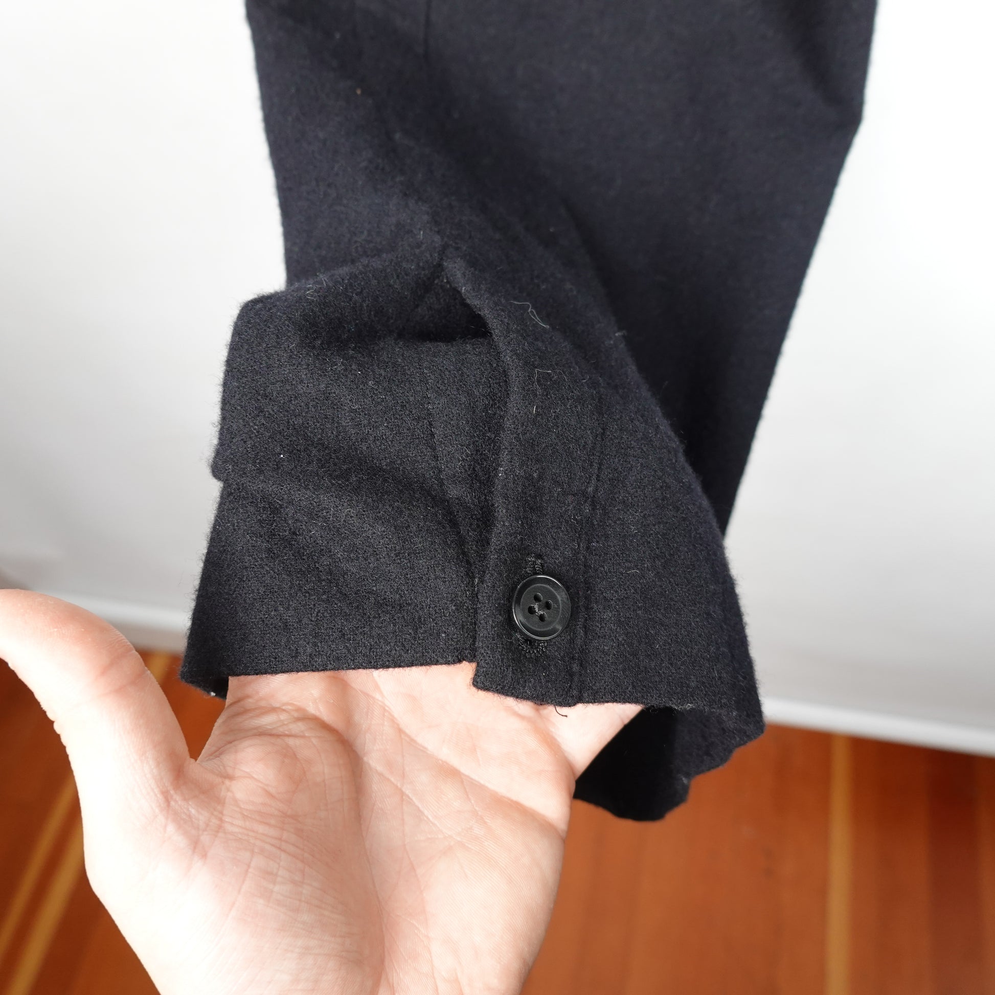 Yohji Yamamoto Pleated Wool Trousers - Size 33 Cuff Button Photo