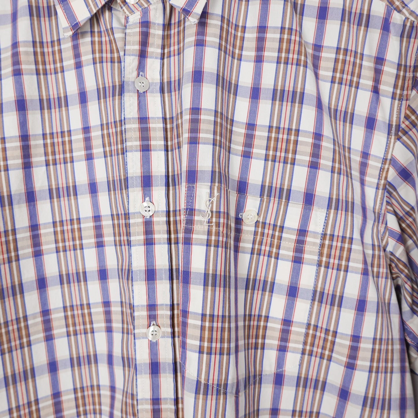 Vintage YSL Plaid Button Up - Size L