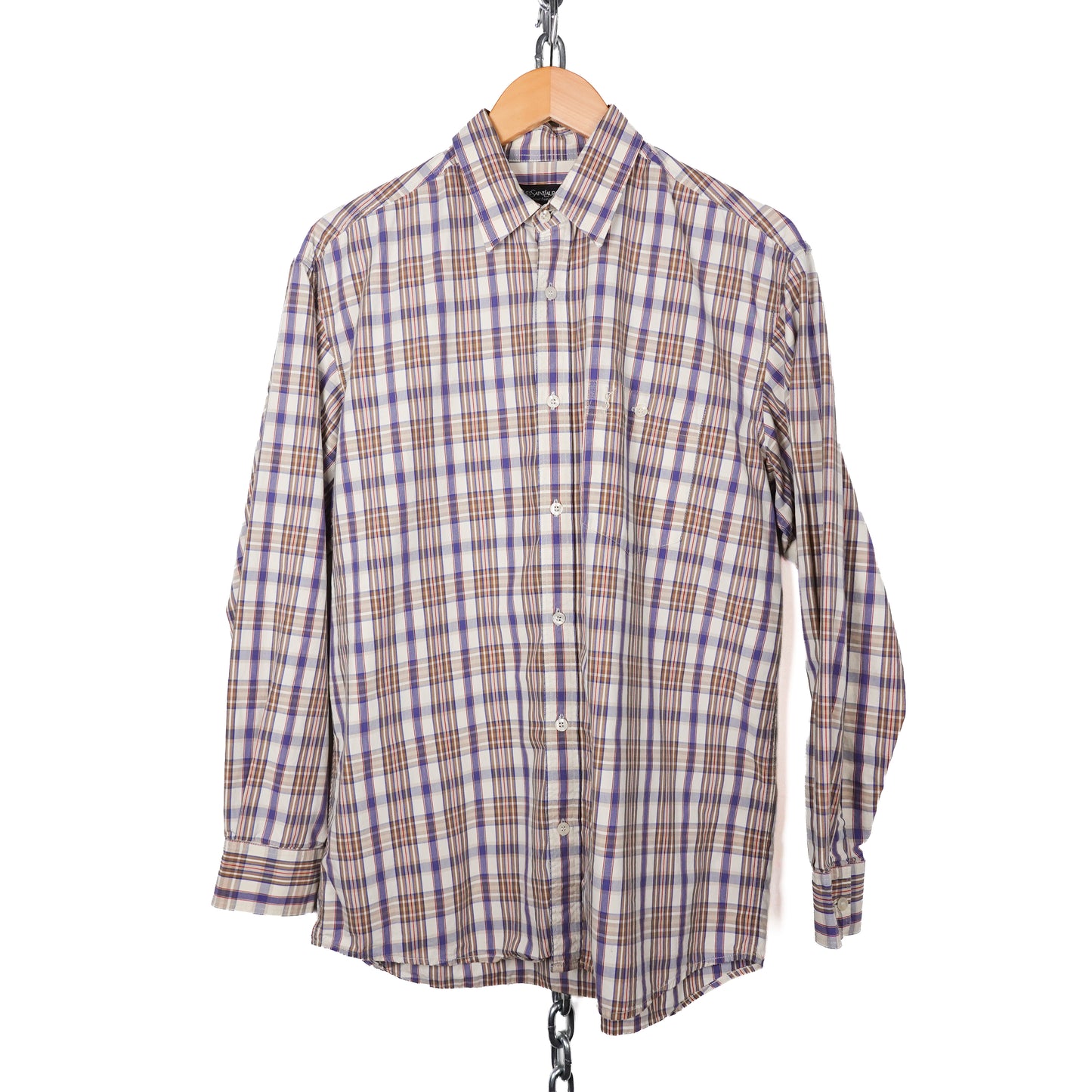 Vintage YSL Plaid Button Up - Size L