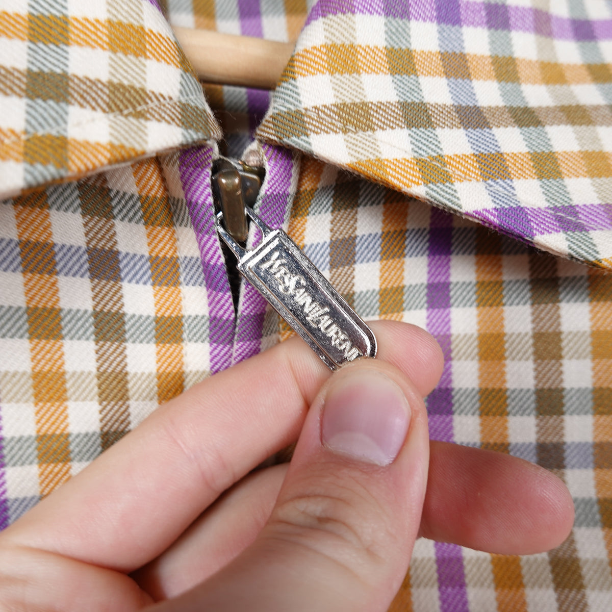 Vintage Yves Saint Laurent Plaid Jacket - Size L