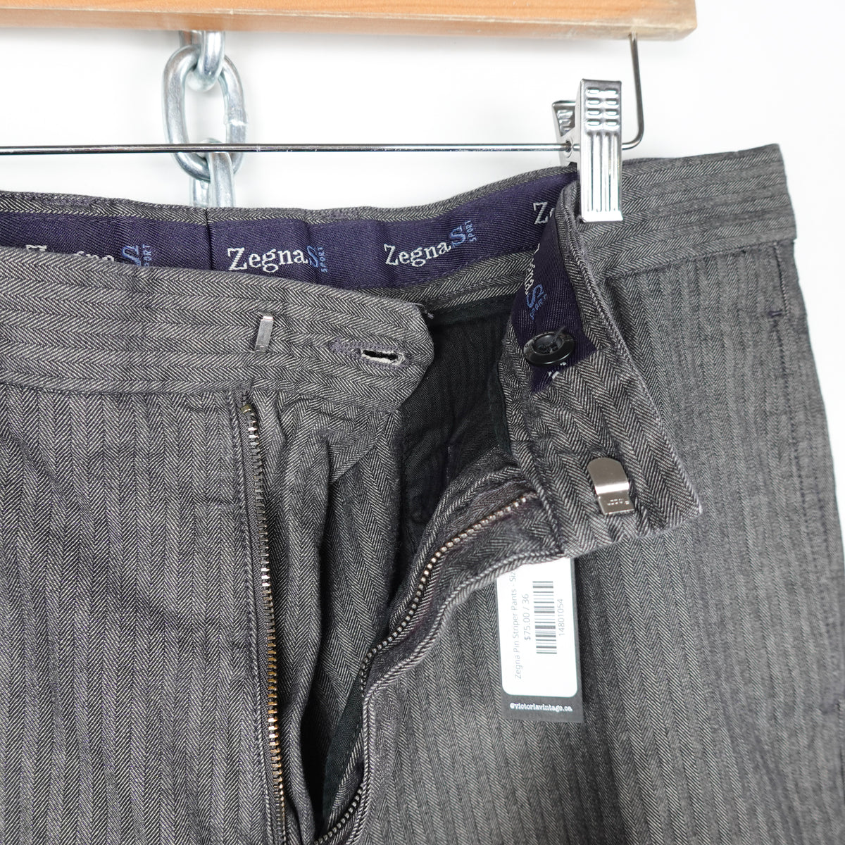 Zegna Pin Stripe Pants - Size 36