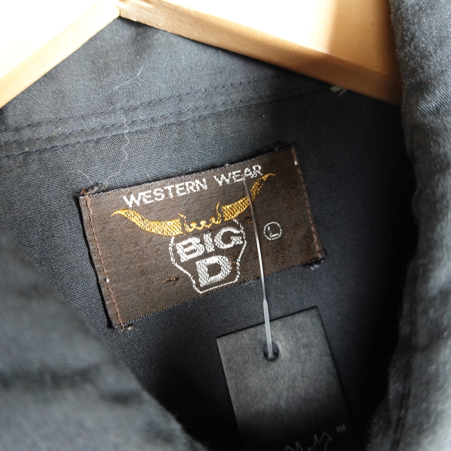 Vintage Western Wear Big D Button up - Size L Neck Tag