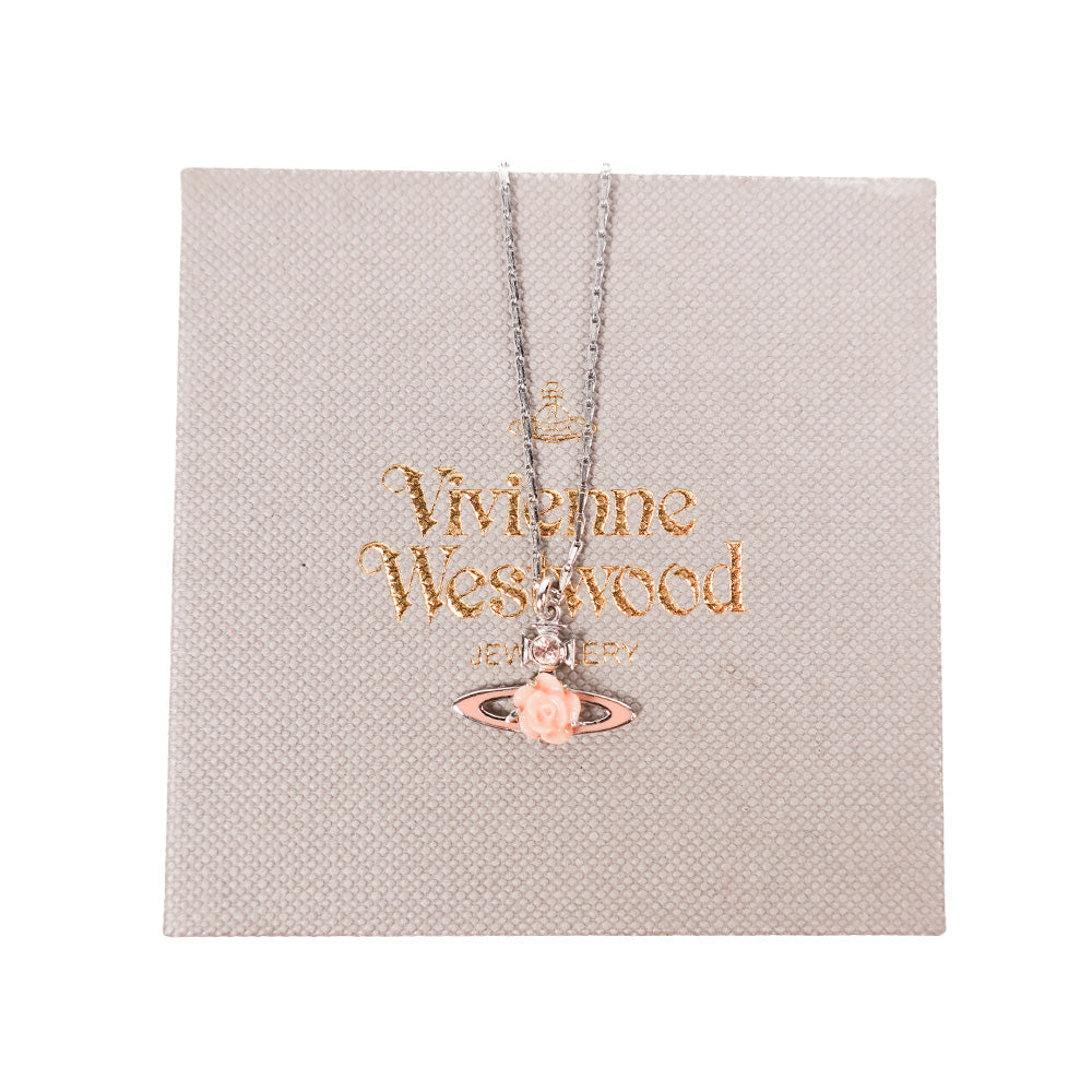 Vivenne Westwood Saturn Rose Orb Necklace